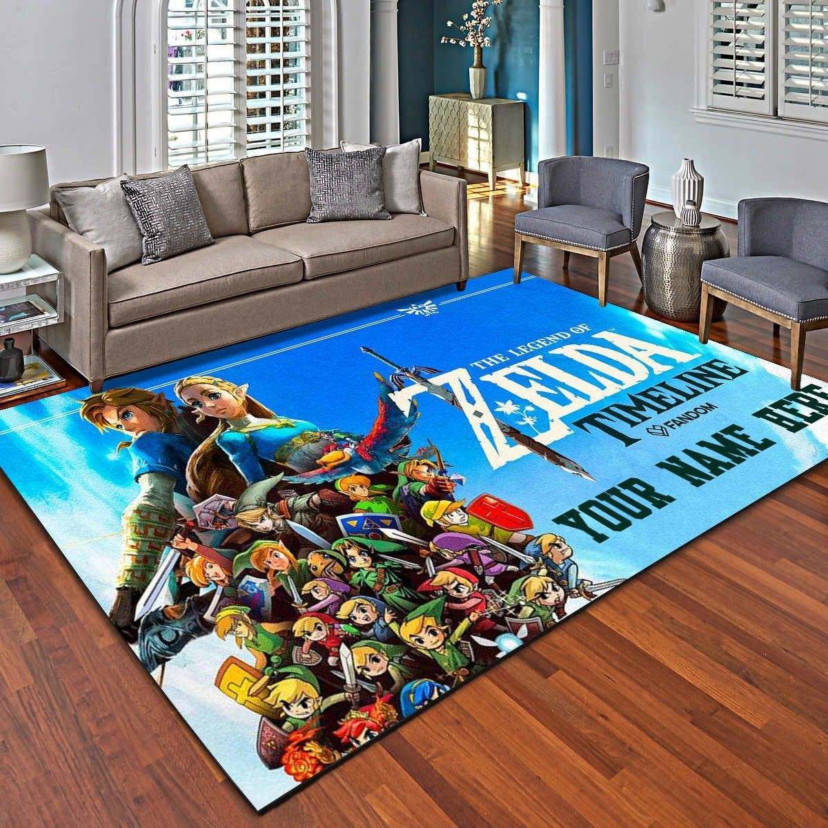 The Legend Of Zelda Personalized Area Rugs, Living Room Bedroom Carpet – Customized Floor Mat