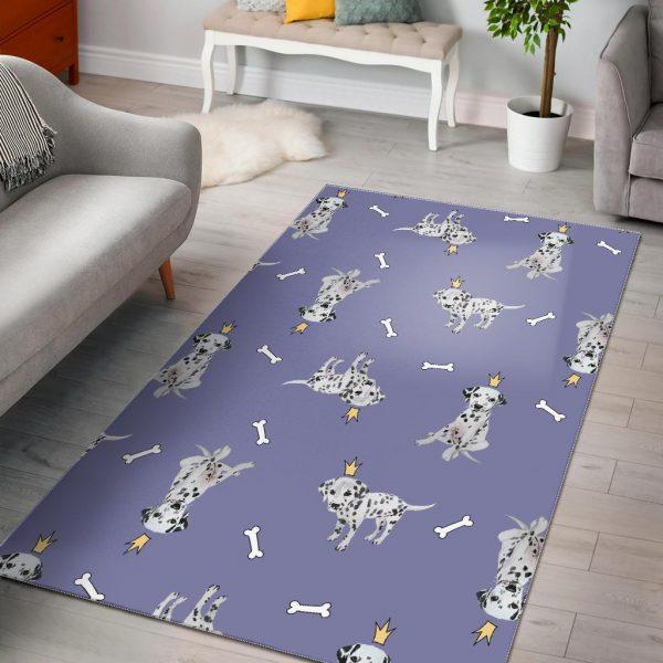 Puppy Dalmatian Dog Pattern Print Home Decor Rectangle Area Rug