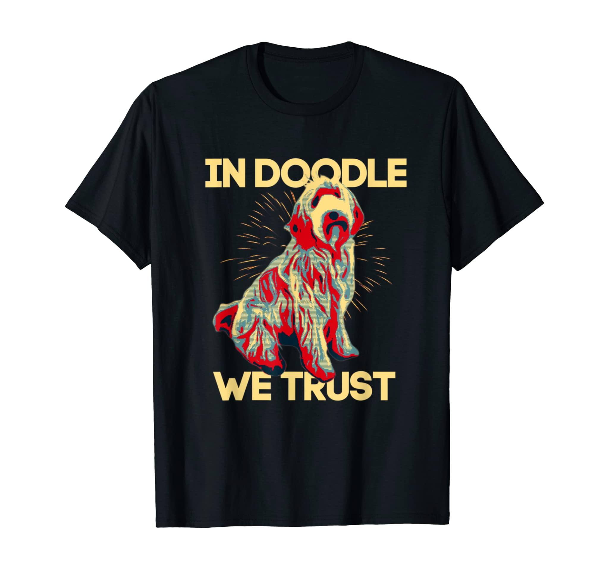 Patriotic Doodle Dog Labradoodle Goldendoodle Lover Dog Mama T-Shirt