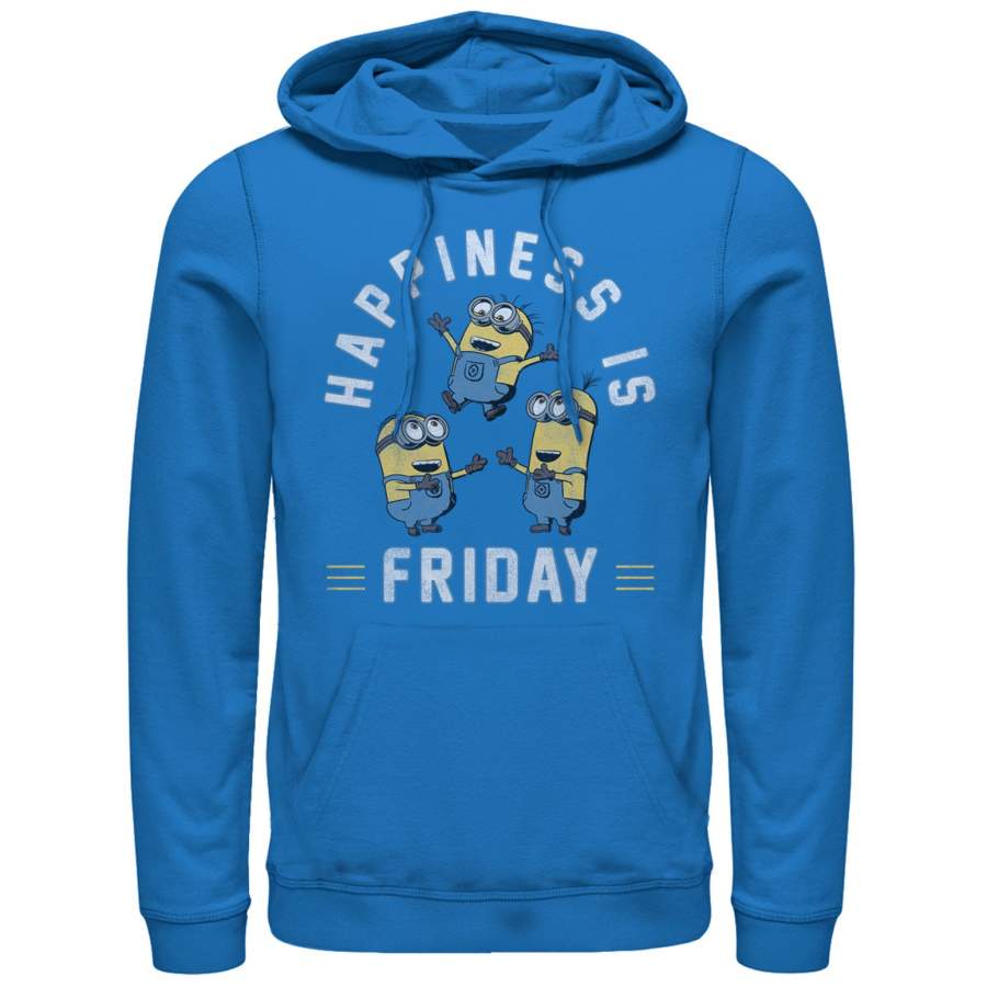 Despicable Me Men’s Minion Happiness is Friday  Lightweight Hoodie