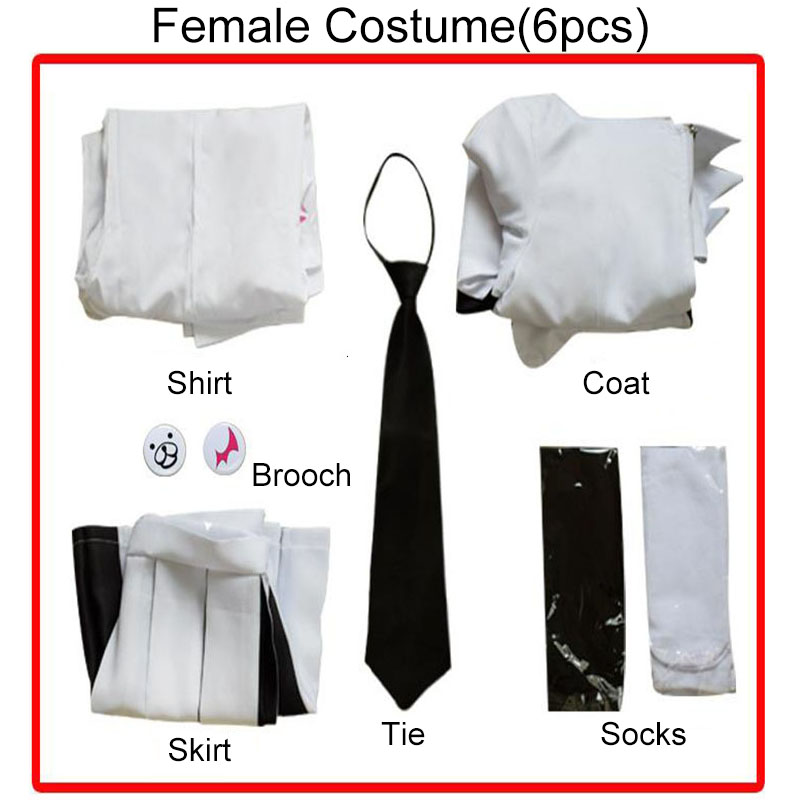 Anime Danganronpa Monokuma Cosplay Costume Dangan Ronpa Black White Bear Uniform Clothes Halloween Outfit Suit For Men Women alx