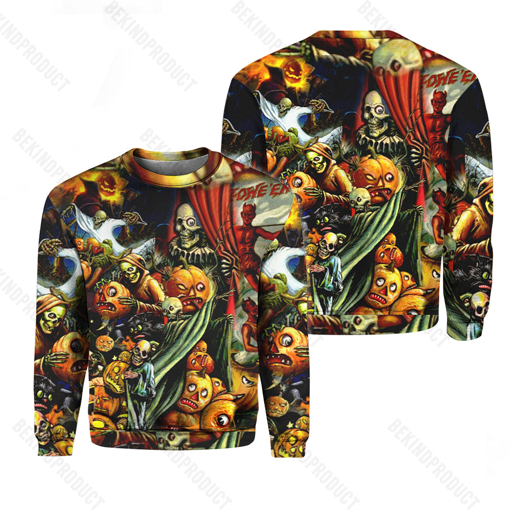 Halloween Pumpkins Scary Crewneck Sweatshirt All Over Print Sweatshirt For Women Sweatshirt For Men Swn1068