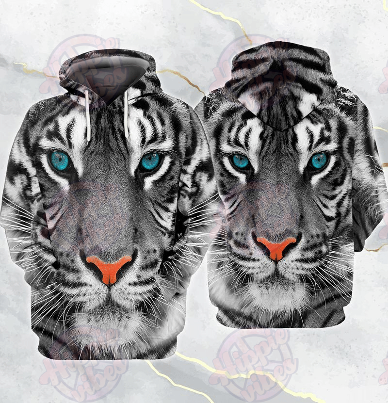 White Tiger 3D All Over Printed Hoodie