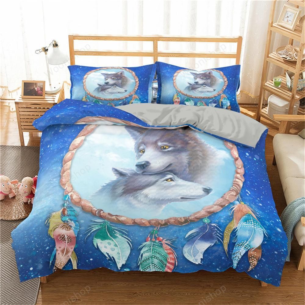 3D Animal Wolf/Tiger/Owl Bedding Set Comforter Quilt Set Bedclothes Twin/Queen Size Bedroom Home Textiles For Adults