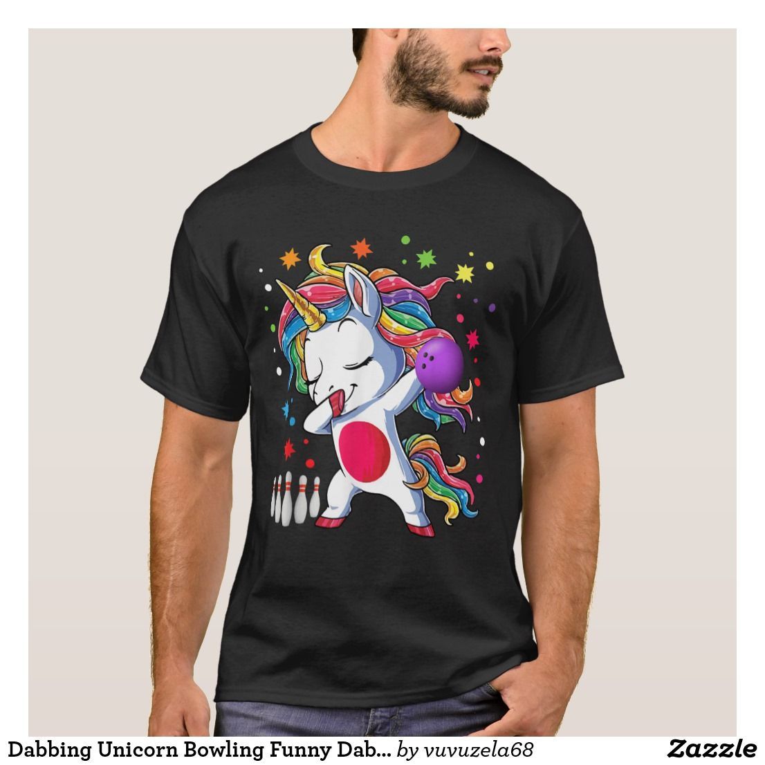 Dabbing Unicorn Bowling Funny Dab Gift Cute Shirt