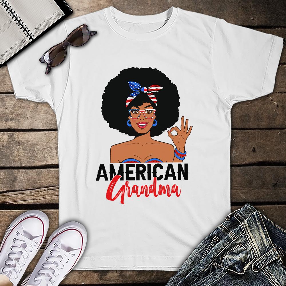 American Grandma Black Queen Unisex T Shirt