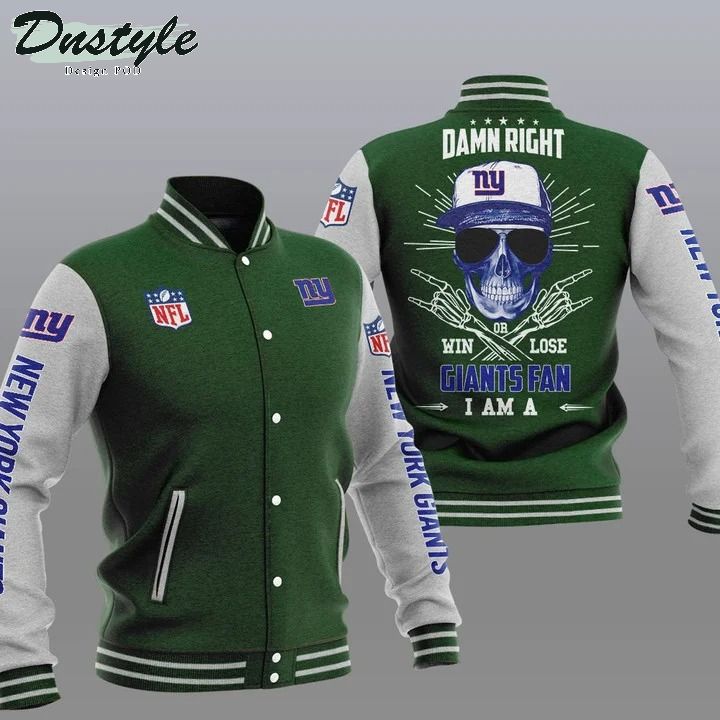 New York Giants Green Damn Right Baseball Jacket