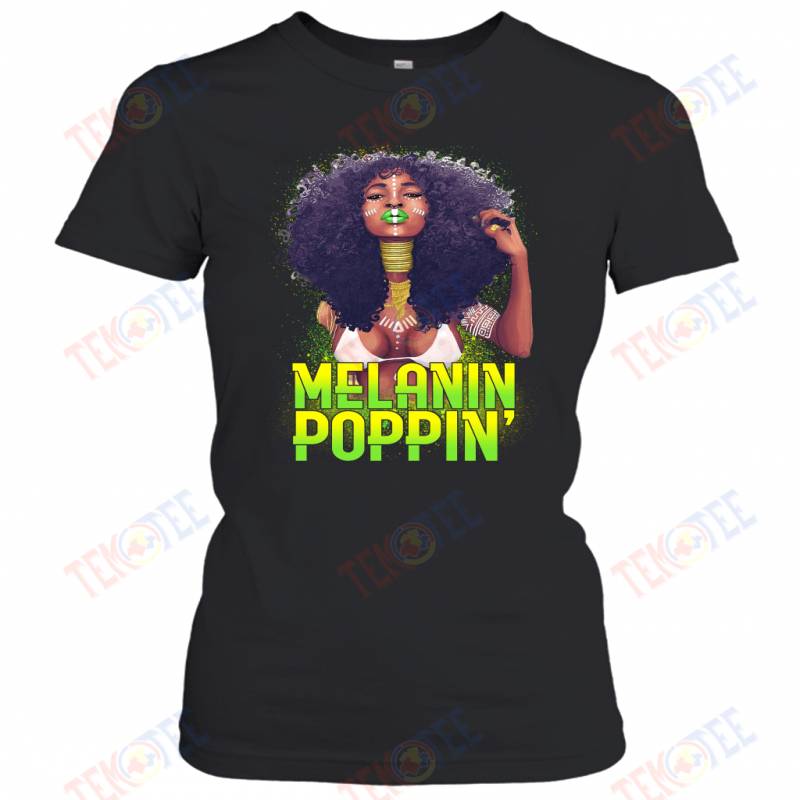 Temotee Melanin Poppin Afro Girl Rock African American Black Women TMT861