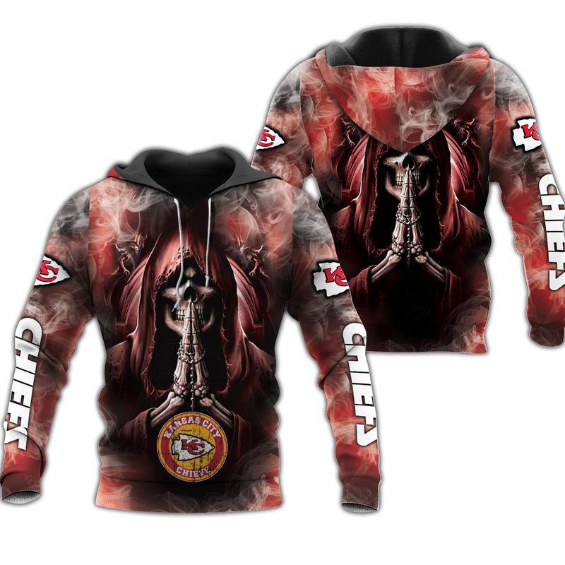 Kansas City Chiefs Skull Hoodies No 05