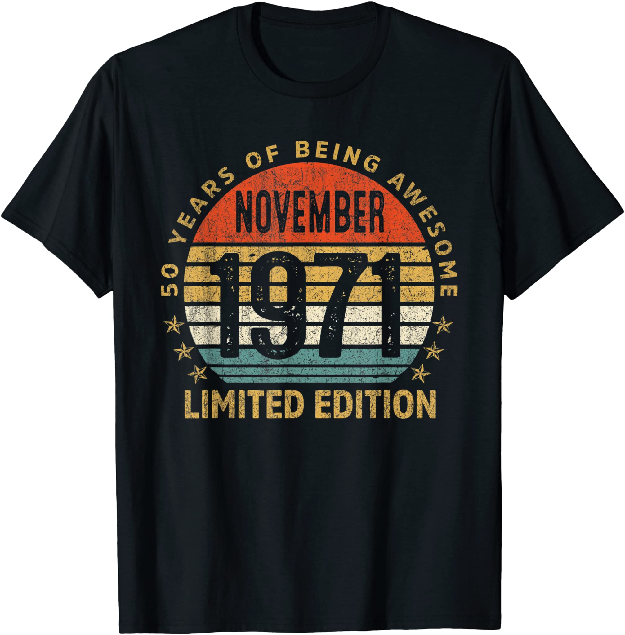 50 Year Old Gift November 1971 Limited Edition 50Th Birthday T-Shirt