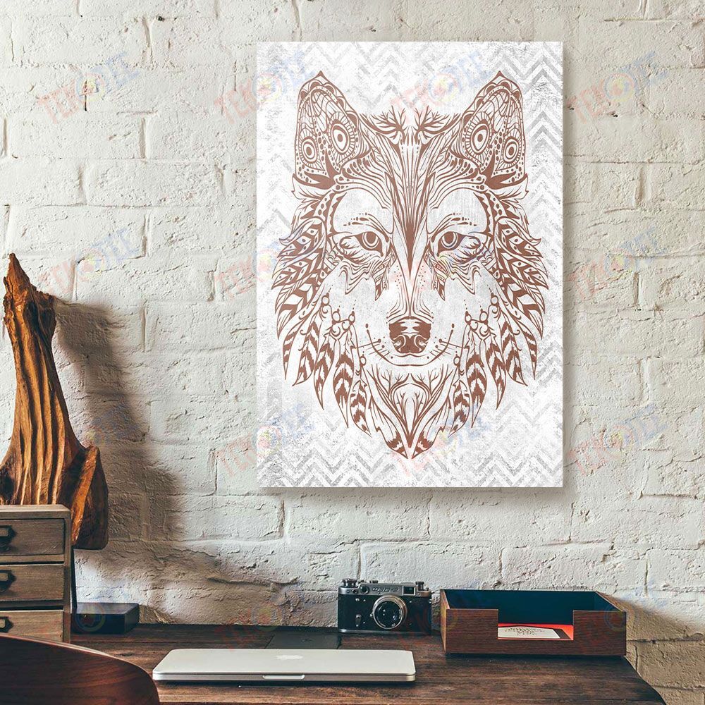 Canvas Painting Wolf Face Design Full Vintage Printing Home Canvas Home Decor Canvas