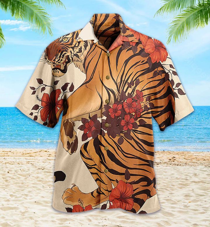 Tiger Beige Hawaii Shirt Ha7595