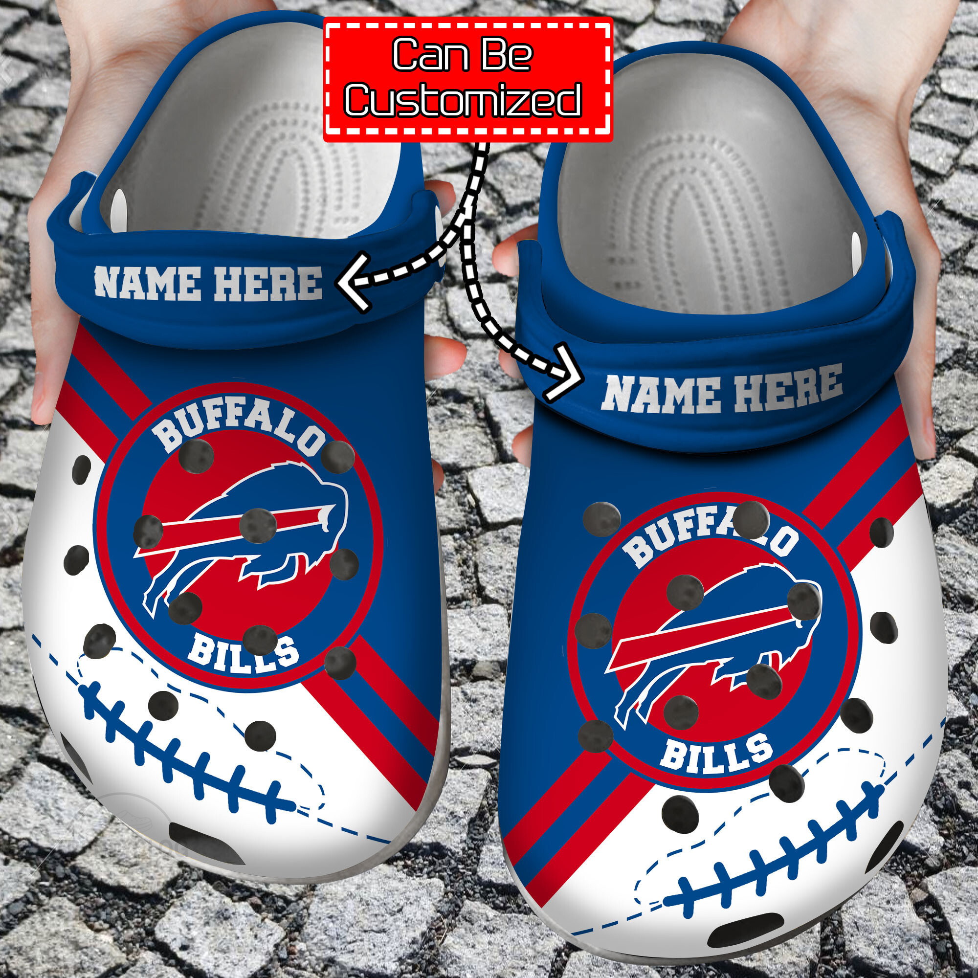 Personalized Name  Logo Football Team Rubgy Crocss Style Clog Shoes For Men Women Kids