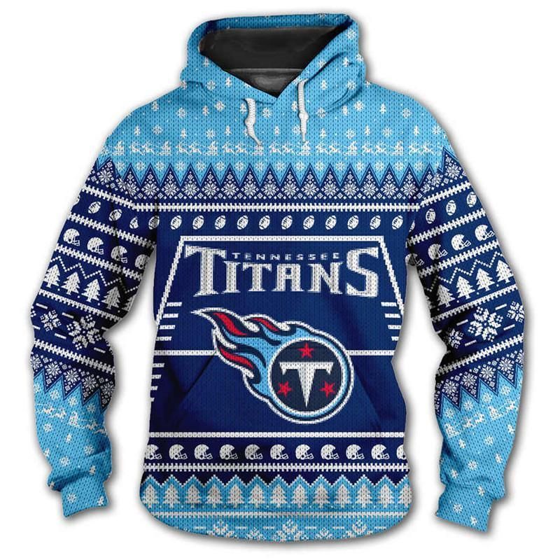 Tennessee Titans 3D Hoodie Christmas Edition