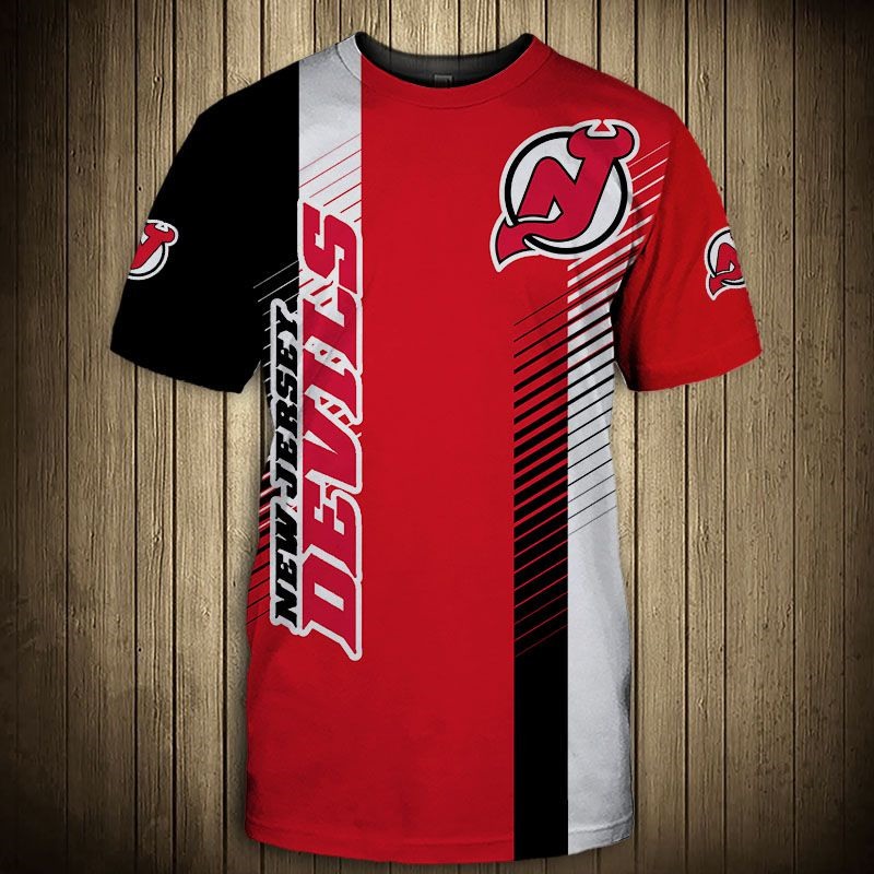 New Jersey Devils T-Shirt 3D Cool Design Short Sleeve.Jpg