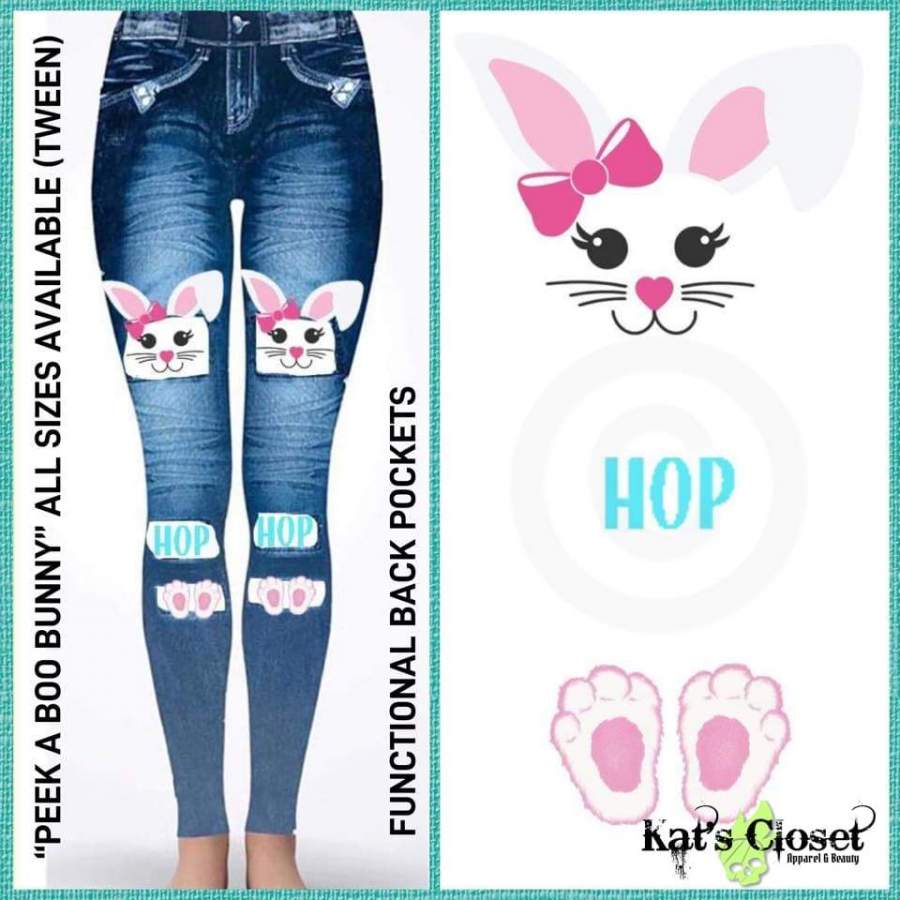 [PRE-ORDER]Custom Bunny Peek A Boo Leggings – Pre Orders Close 12/27