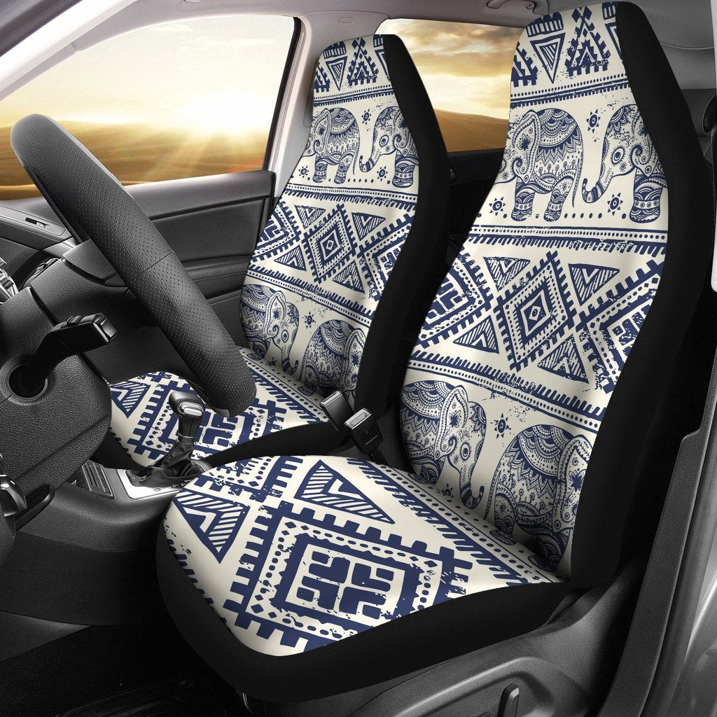 Baby Elephant Aztec Car Seat Covers Set 2 Pc, Car Accessories Car Mats Covers