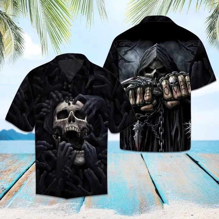 Amazing Skull Hawaii Shirt Unisex Full Size Adult Colorful Ha71411