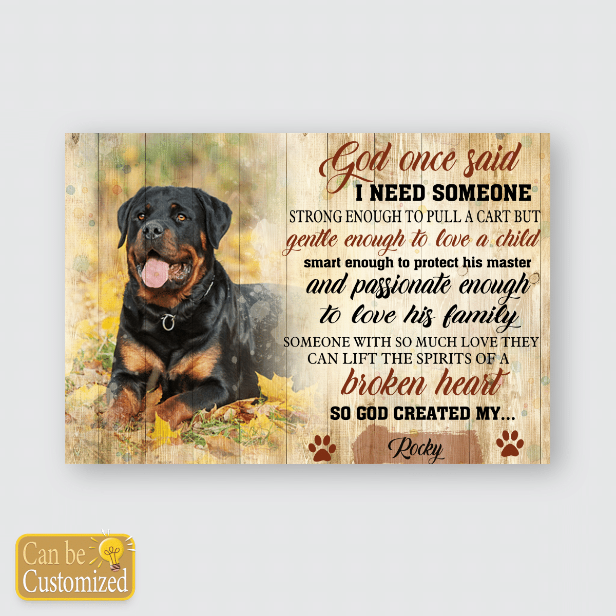 ROTTWEILER – POSTER – GOD ONCE SAID