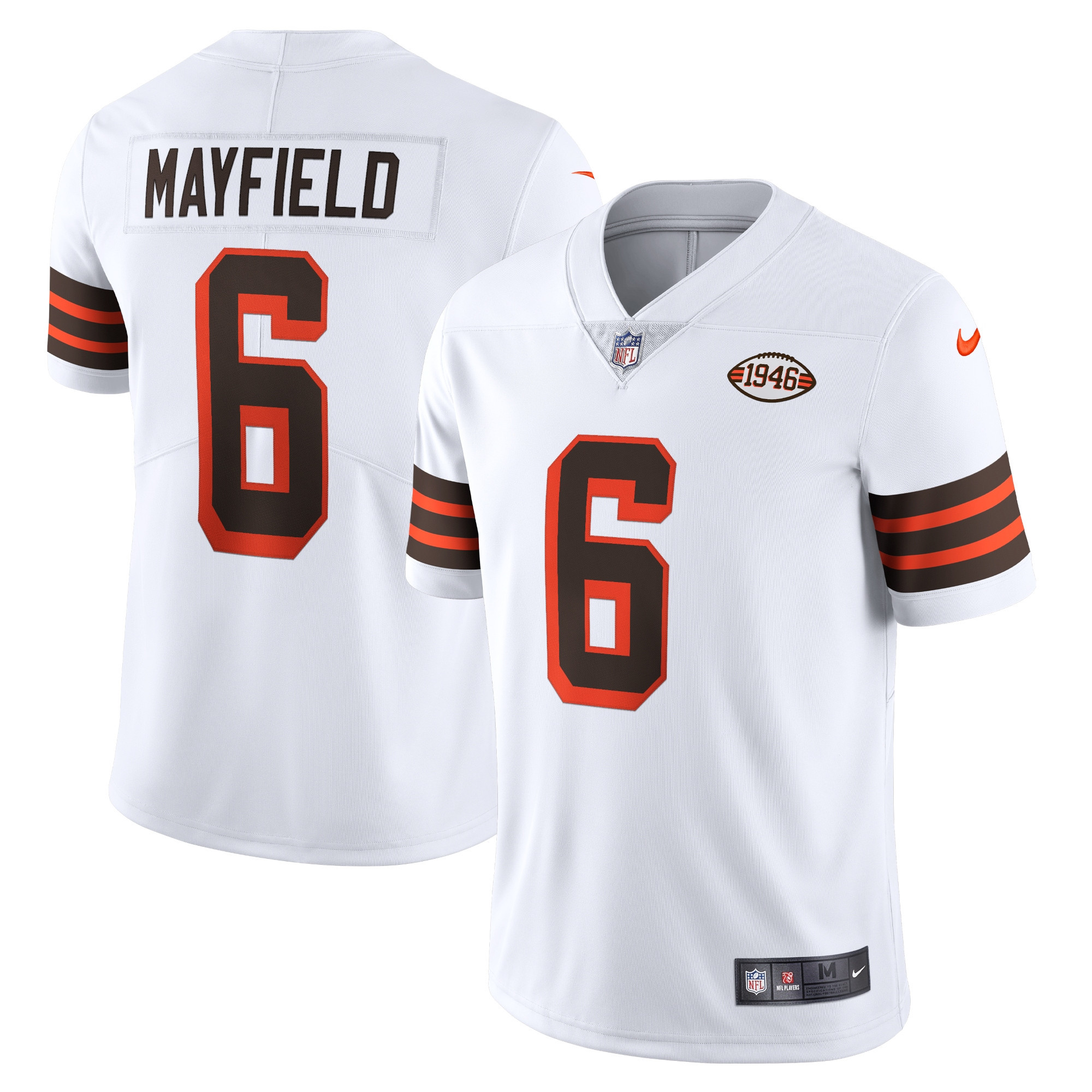 Baker Mayfield Cleveland Browns 1946 Collection Alternate Vapor Limited Jersey – White NFL