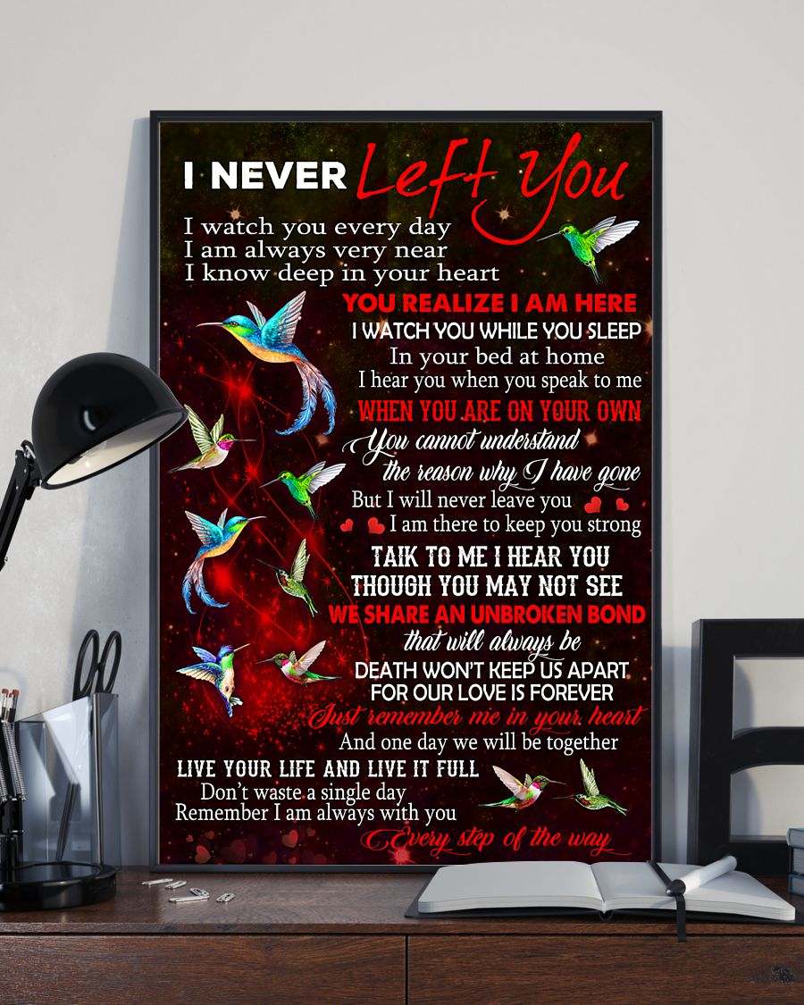 Widow I never left you Hummingbird poster memorial day
