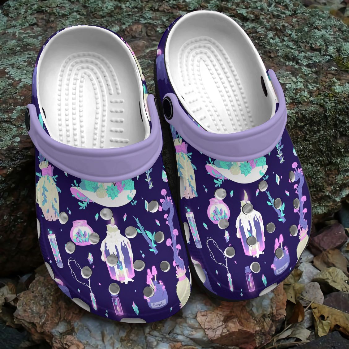 Wicca Pattern 2 Personalized Clog, Custom Name, Text, Color, Number Fashion Style For Women, Men, Kid, Print 3D