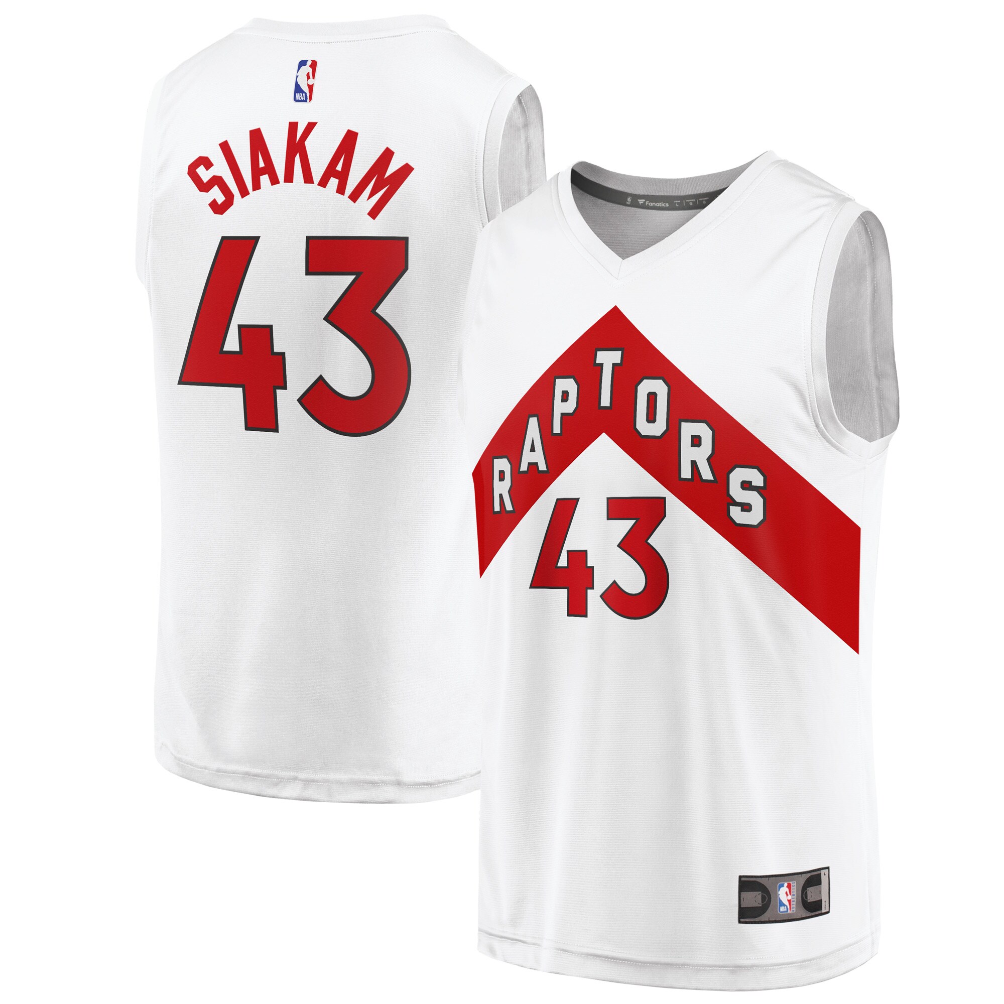 Pascal Siakam Toronto Raptors Branded Fast Break Replica Player Jersey White – Association Edition