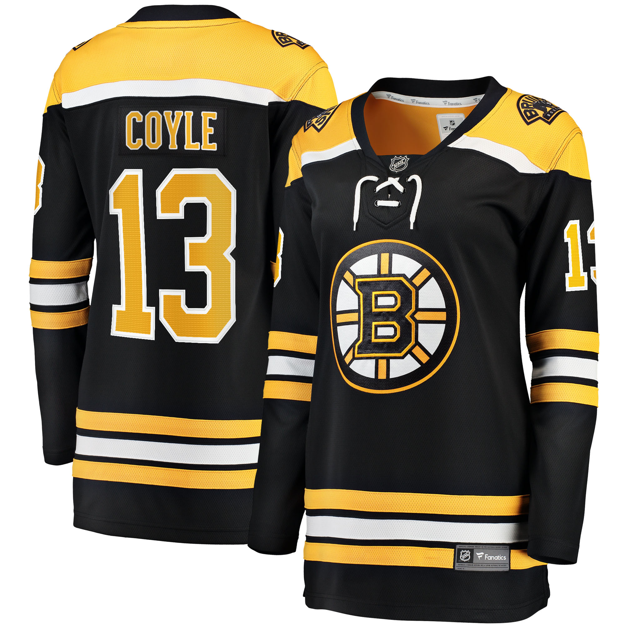 Women's Boston Bruins Charlie Coyle Black Home Breakaway Jersey