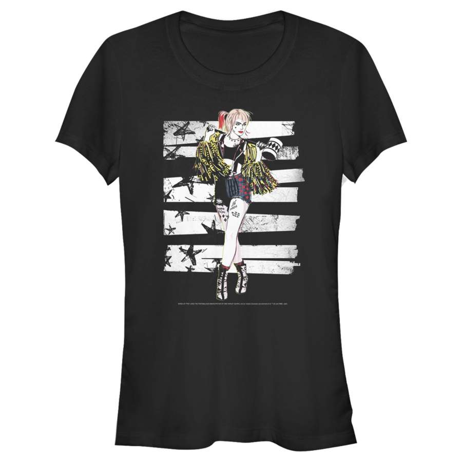 Birds of Prey Junior’s Harley Quinn Comic Pose  T Shirt