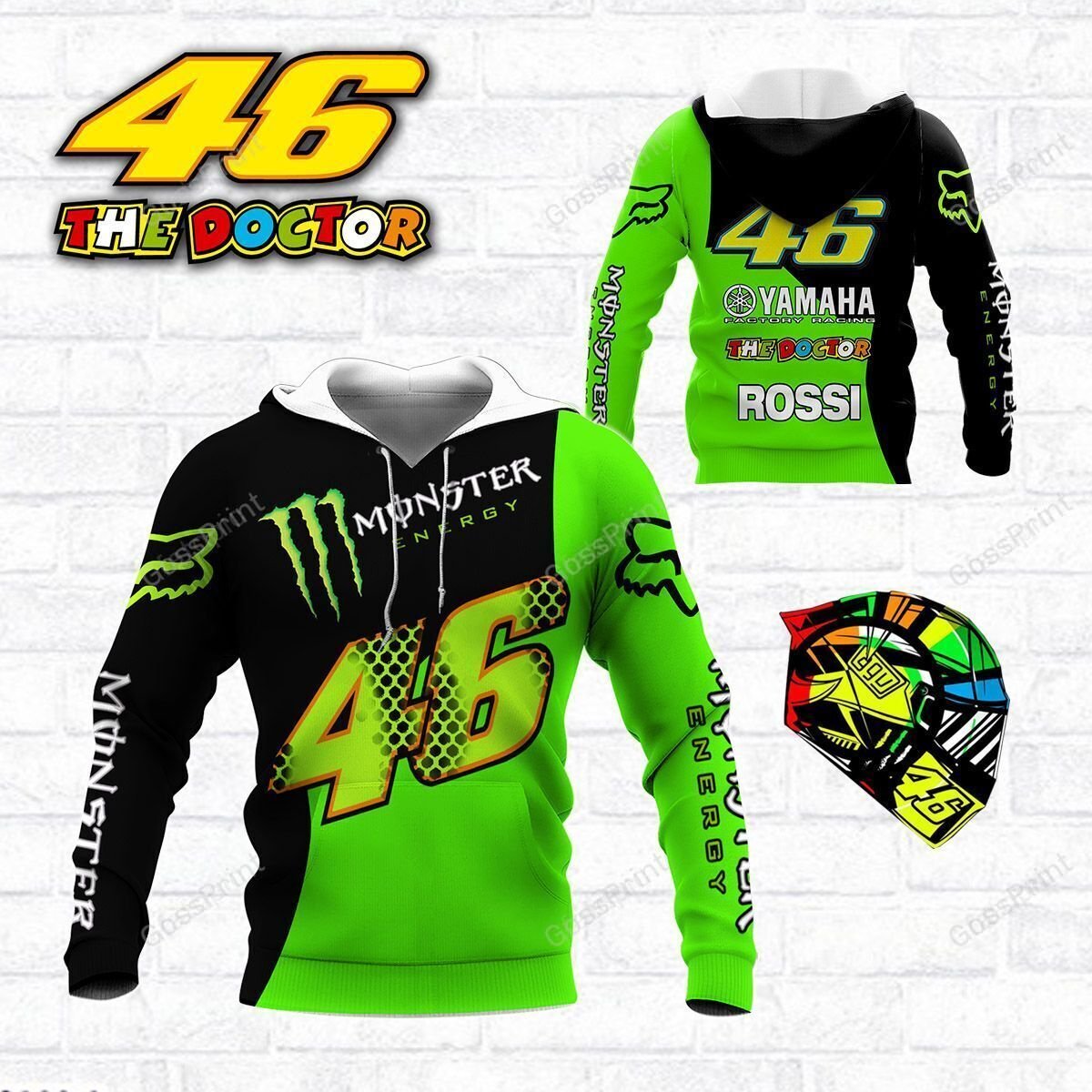 3D ALL OVER VR46 YZ SHIRTS VER 5