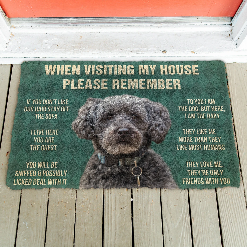 3D Please Remember Schnoodle Dogs House Rules Doormat