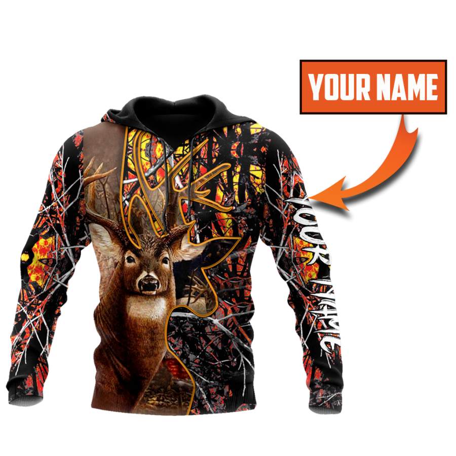 3D Hunting Deer Custom Name Unisex Shirts TNA10212005