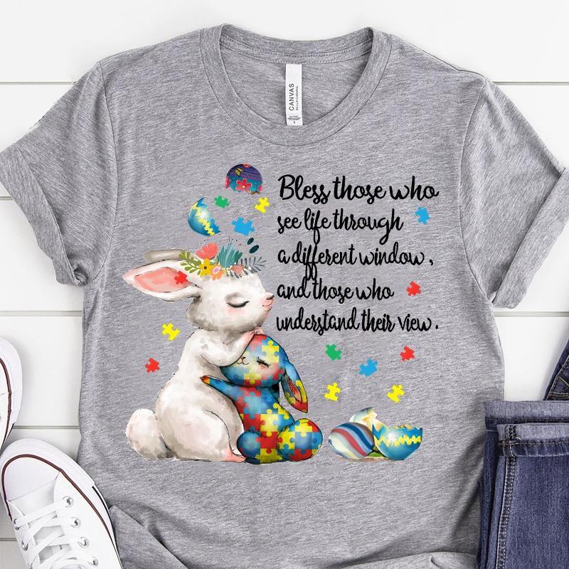 Rabbit Autism Mom Graphic Unisex T-shirt Hoodie All Color Plus Size Up To S-5xl