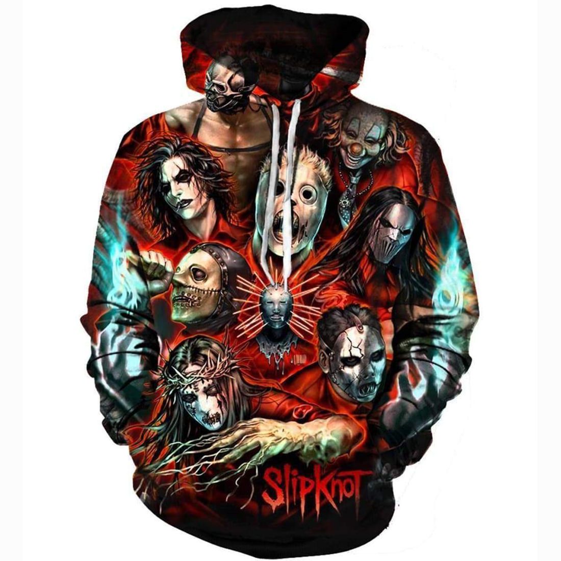 Slipknot Hoodies – Pullover Red Zombie Hoodie