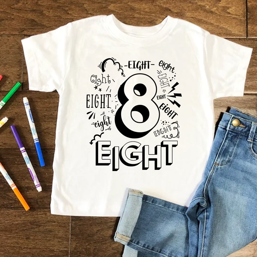 8Th Birthday Shirt, Birthday Shirt, Eight Birthday Shirt, 8Th Birthday T Shirt, Baby Shirt