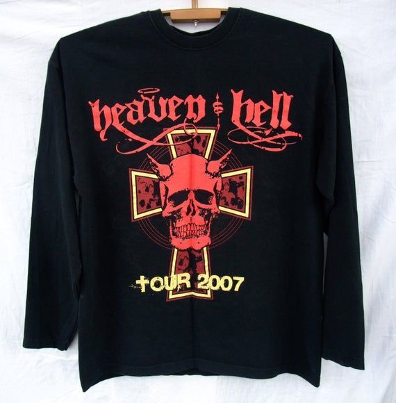 Shirt Heaven N Hell Uk Concert Tour Shirtlong Sleeve Black Sabbath Dio Ozzy Motorhead Iron Maiden Ac Dc Metallica Slayer Shirt