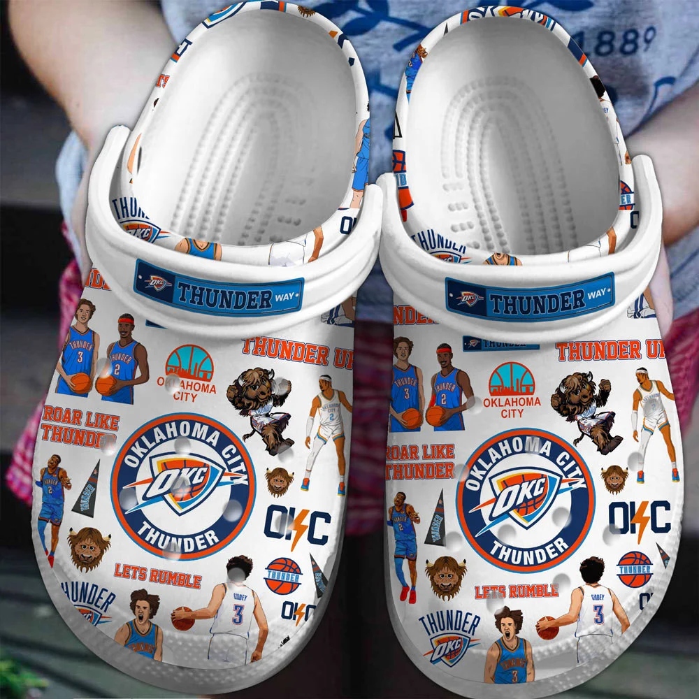 Oklahoma City Thunder NBA Crocss Crocband Clogs Shoes Comfortable For Men Women and Kids