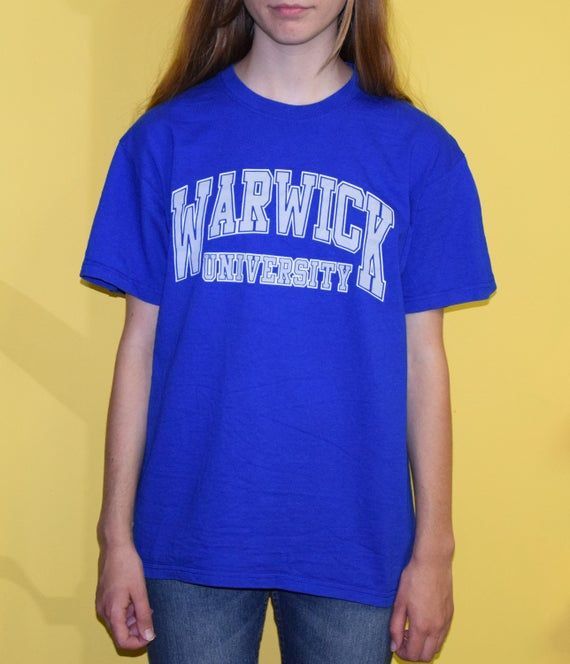 90S Vintage Warwick University Shirt Mall Blue Colour Shirt