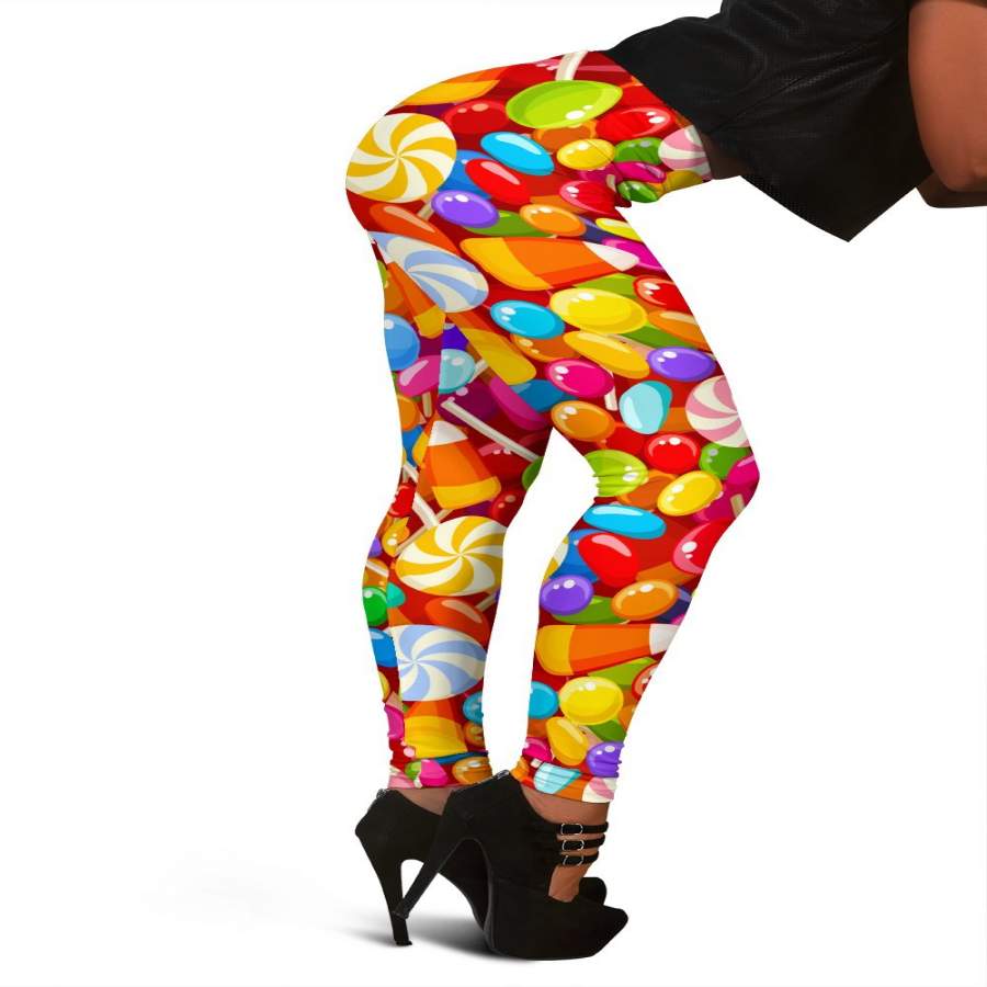 Colorful Candy Pattern Print Women Leggings