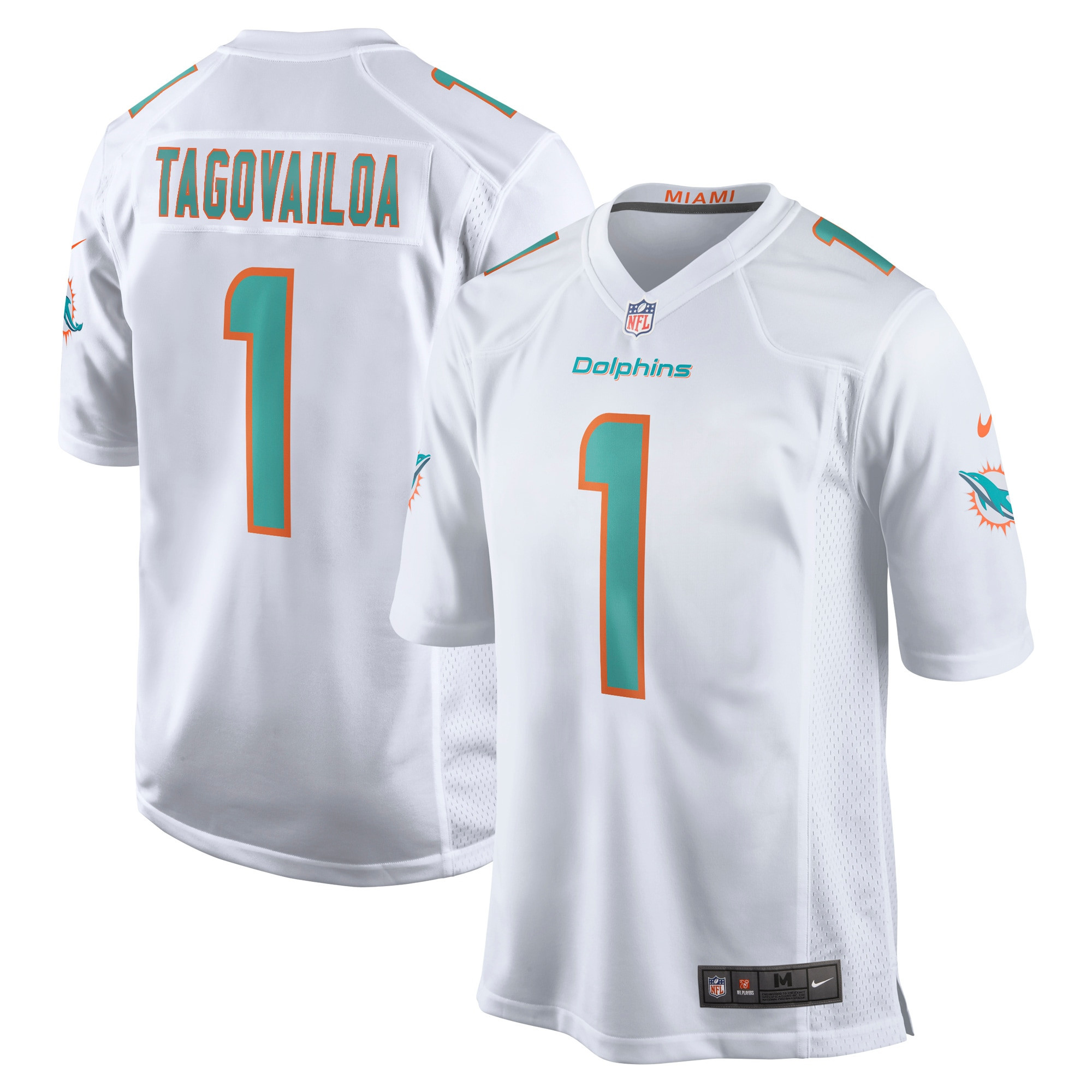 Tua Tagovailoa Miami Dolphins Game Jersey – White NFL