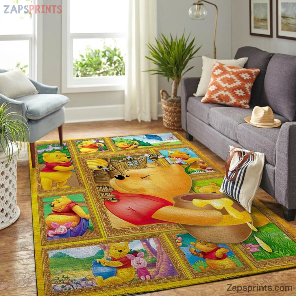 Pooh 3D Area Rug Home Decor Area Rug