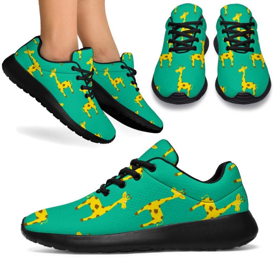 Cute Cartoon Giraffe Pattern Print Sport Sneakers