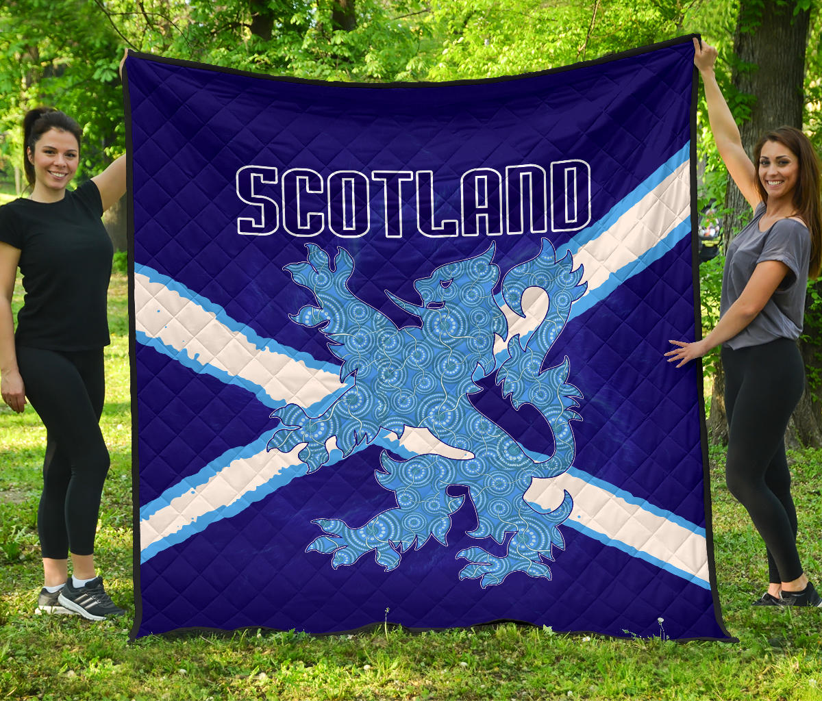 1Stscotland Blue Premium Quilt – Scottish Lion New Release A25