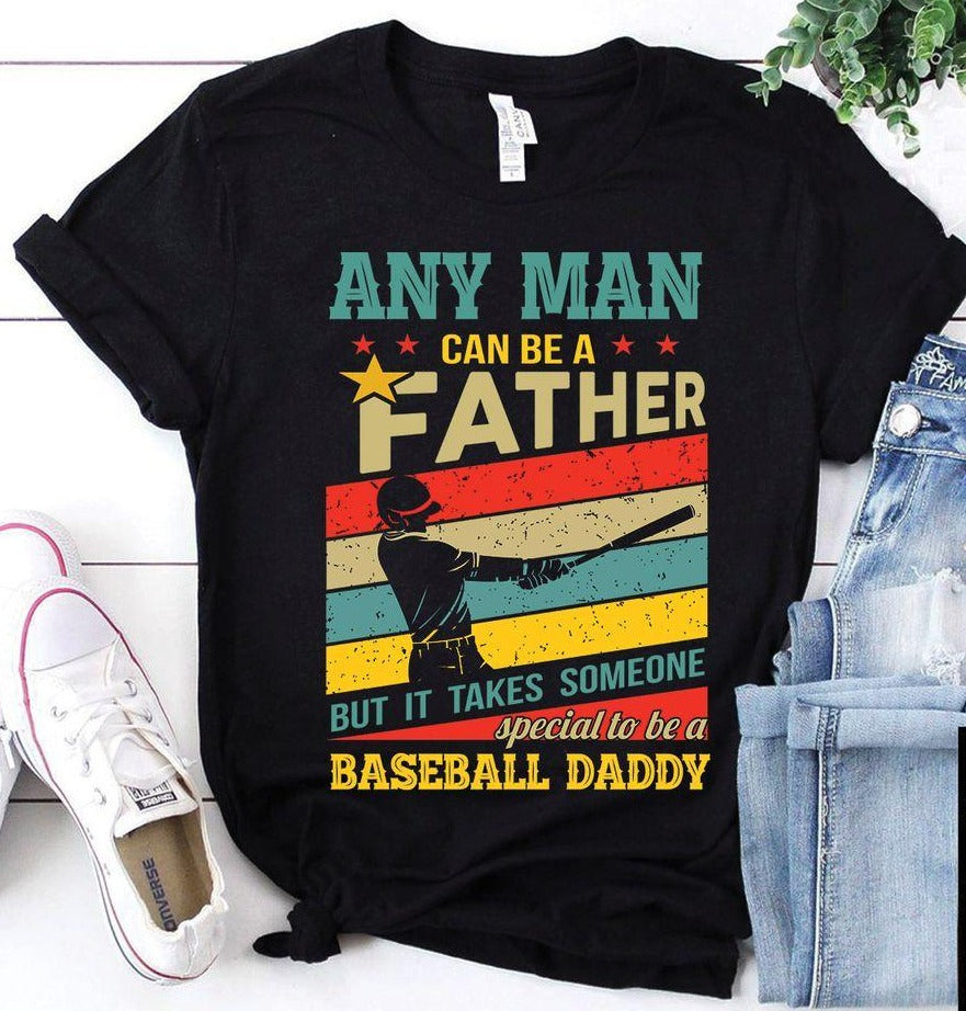 Any Man Can Be A Father But It Takes Someone Special To Be A Baseball Dad Vintage Retro Gift Standard/Premium T-Shirt