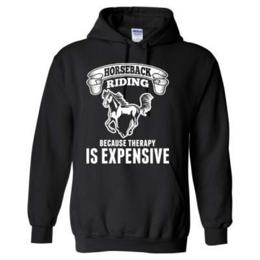 AGR Horseback Riding Because Therapy Theraphy Is Expensive – Heavy Blend™ Hooded Sweatshirt