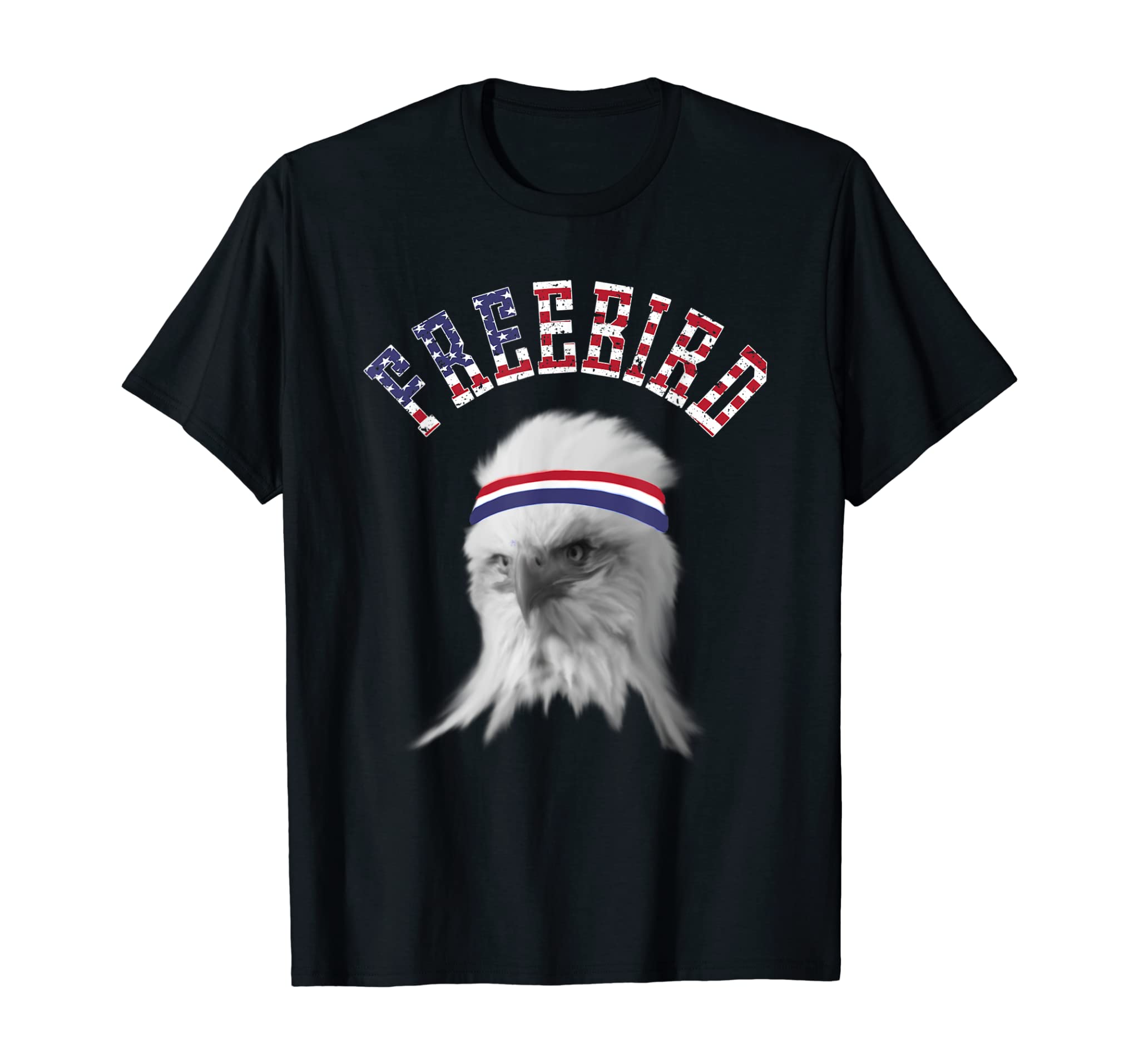 Funny Free Bird T-shirt Merica Mullet Eagle Independence Day