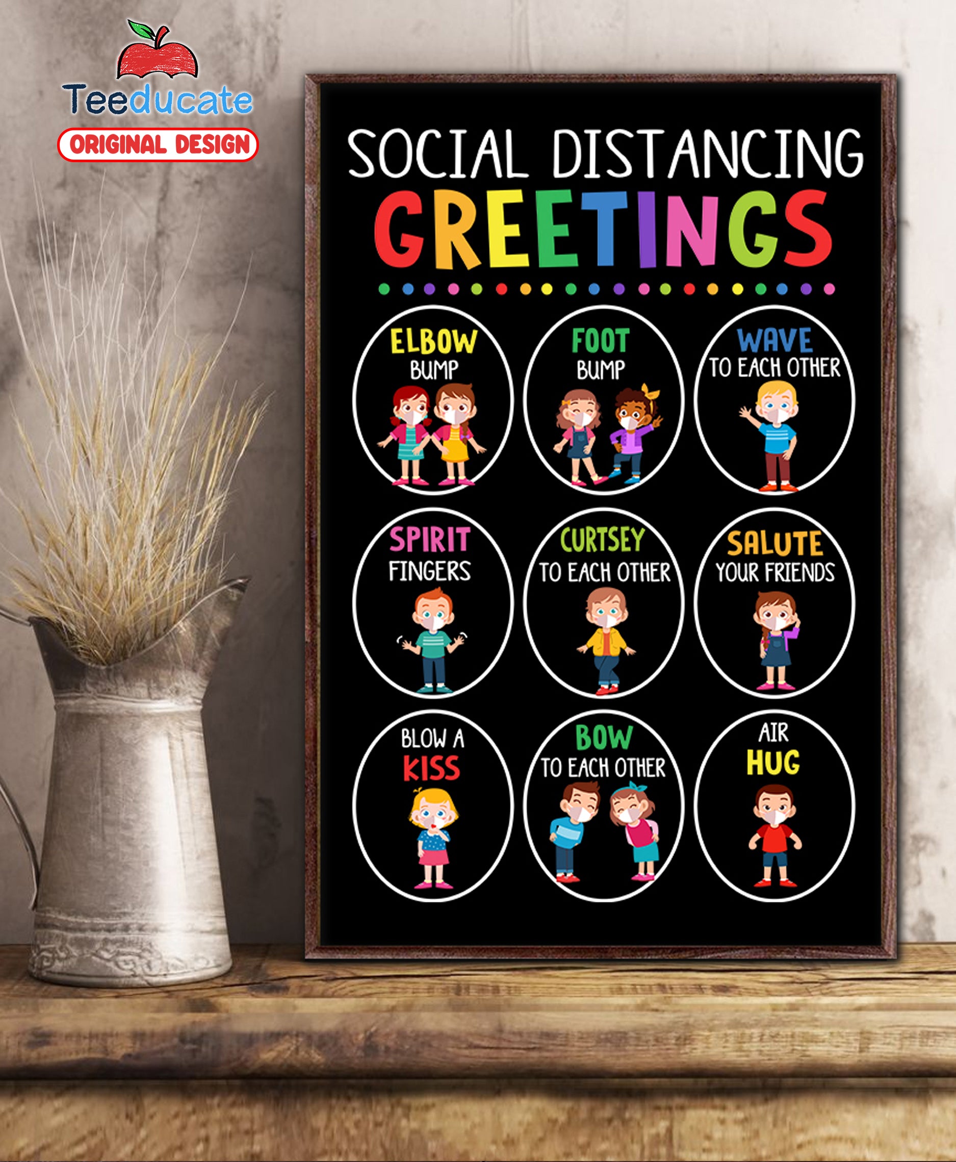 Social Distancing Greetings Vertical Poster – Premium Poster – MD ...