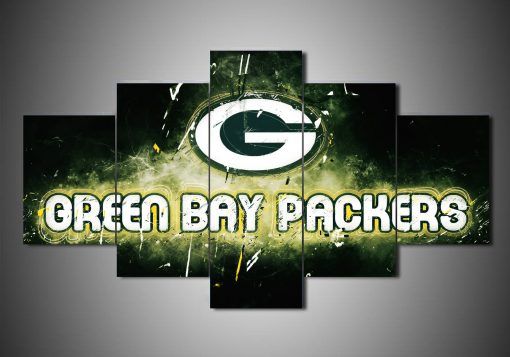 Green Bay Packers 2 Sport 5 Panel Canvas Art Wall Decor