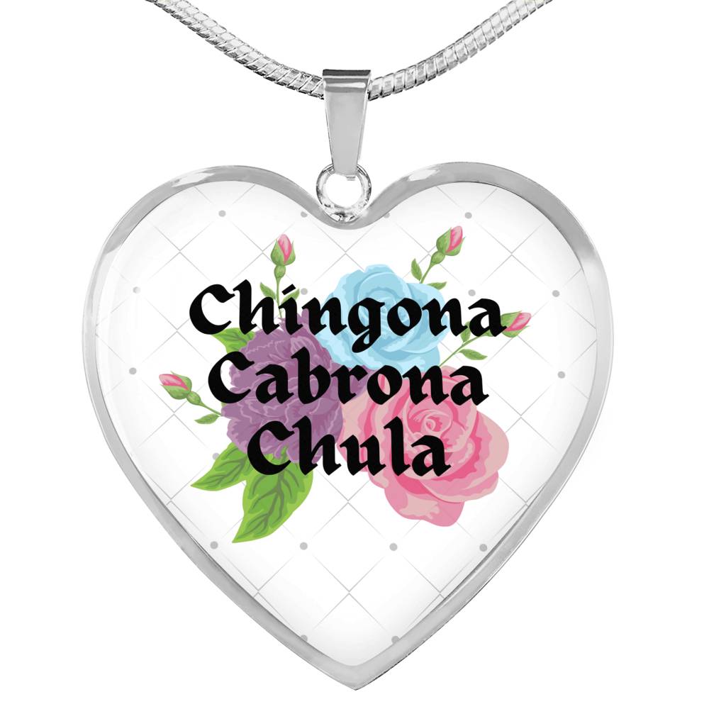 Chingona Cabrona Chula Necklace Gift For Girlfriend Sister Friend Daughter Mom Bad Ass Birthday Present