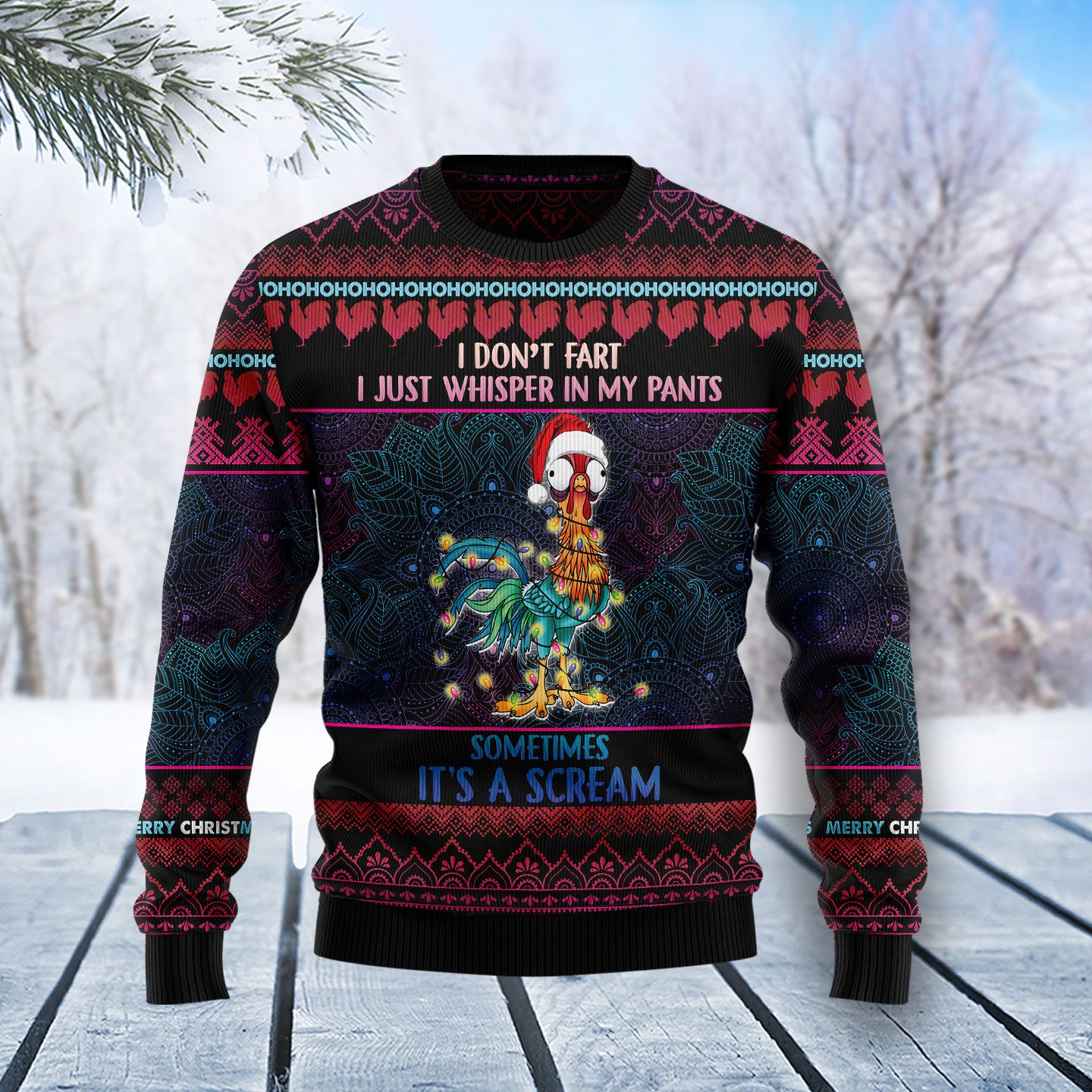 Chicken Funny Ugly Christmas Sweater | For Men & Women | Adult | Us5871